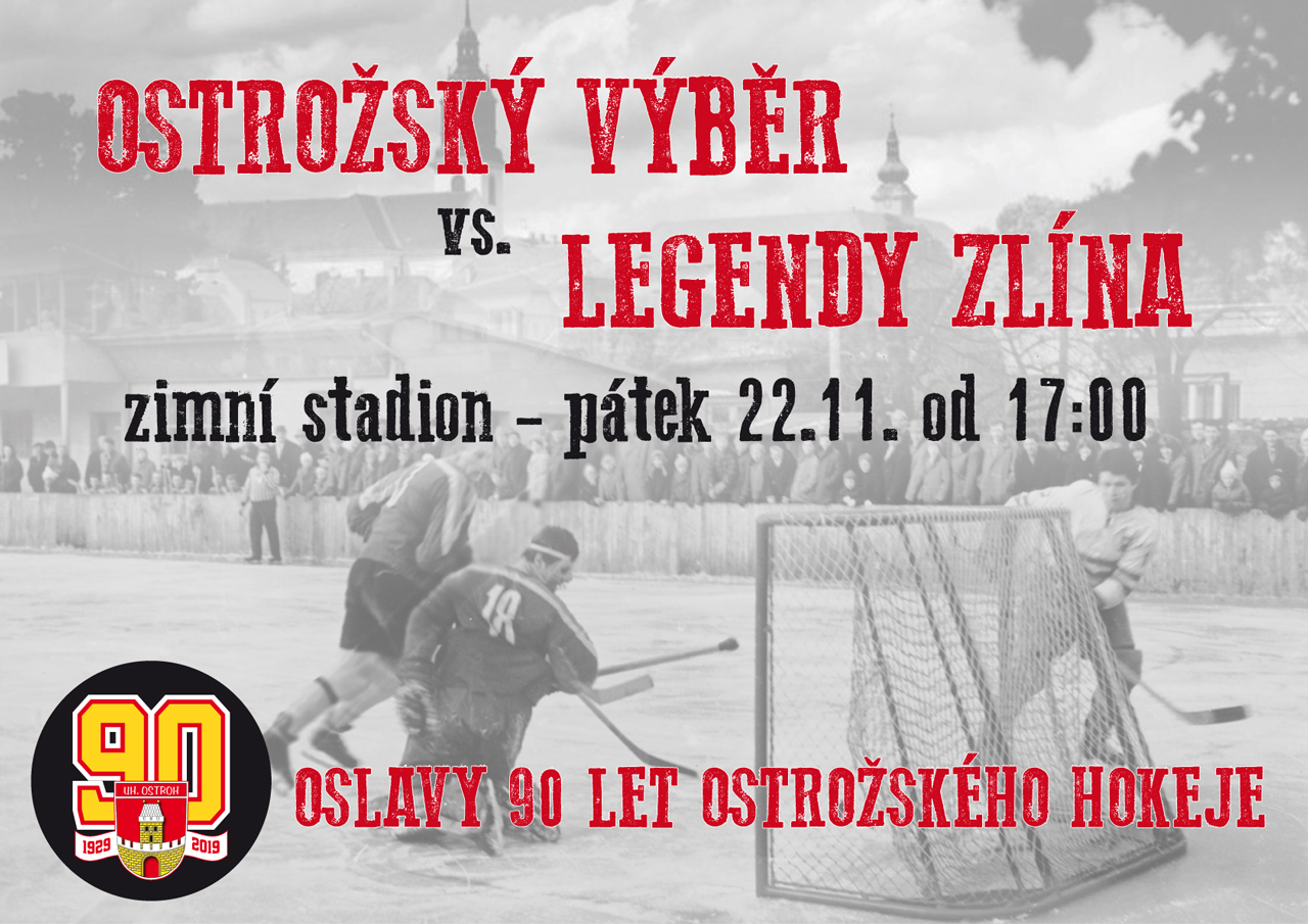 Program pátečního exhibičního utkání Ostrožský výběr vs. Legendy Zlína