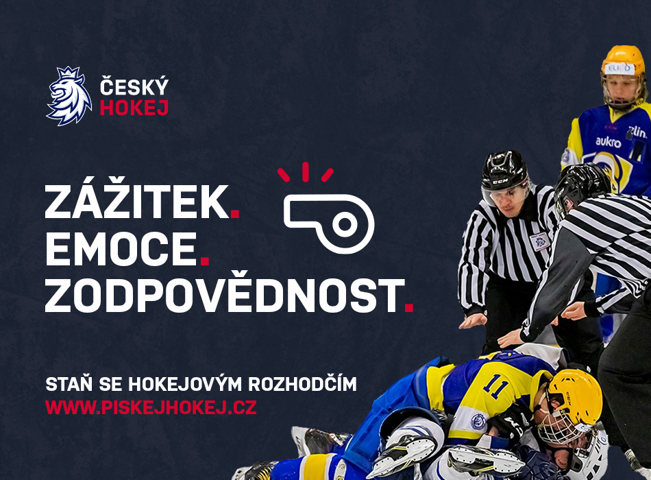 Staň se hokejovým rozhodčím! Český hokej spouští náborovou kampaň I ty můžeš pískat hokej 